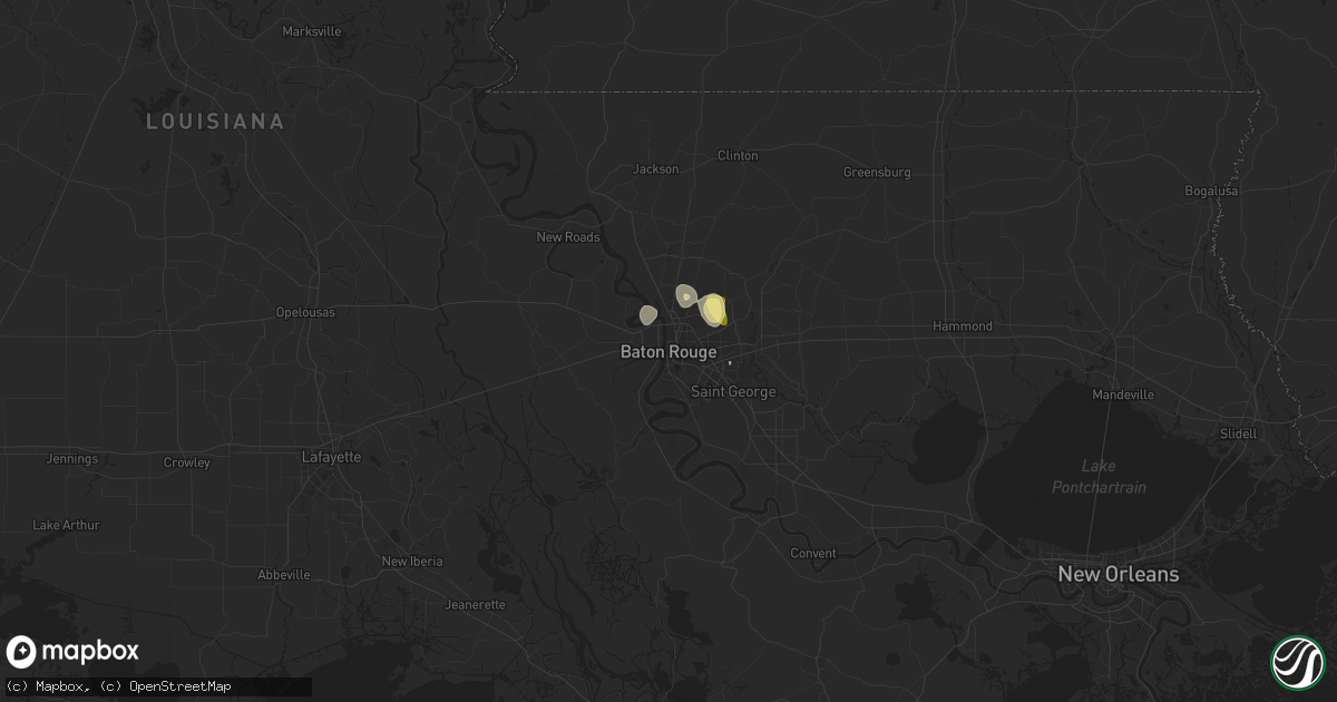 Hail map in Baton Rouge, LA on June 11, 2025