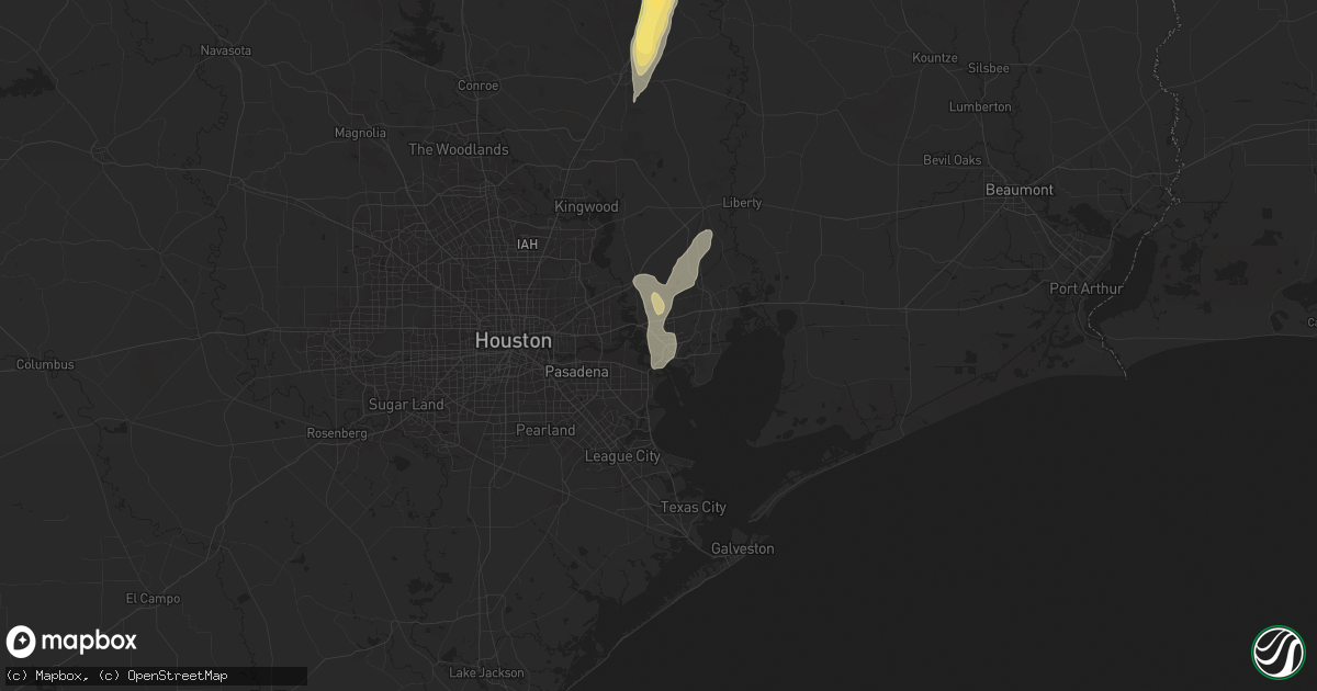 Hail map in Baytown, TX on June 11, 2025