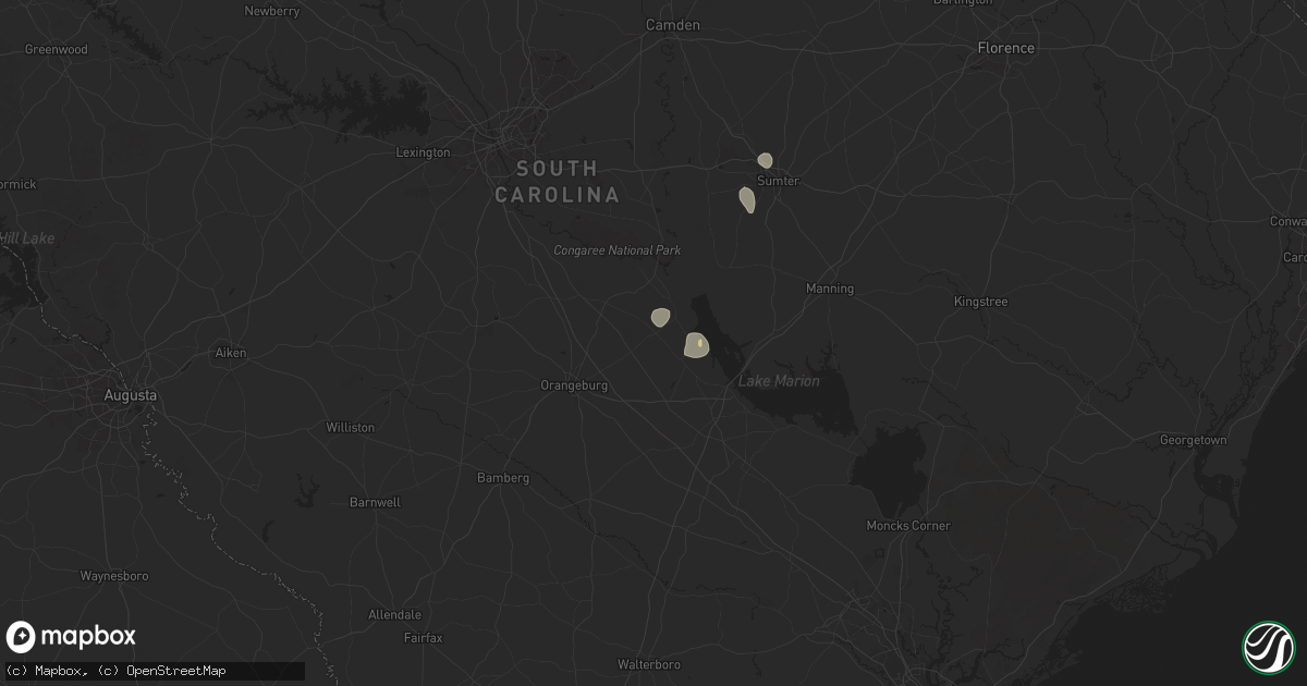 Hail map in Cameron, SC on June 11, 2025
