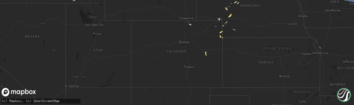 Hail map in Colorado on June 11, 2025