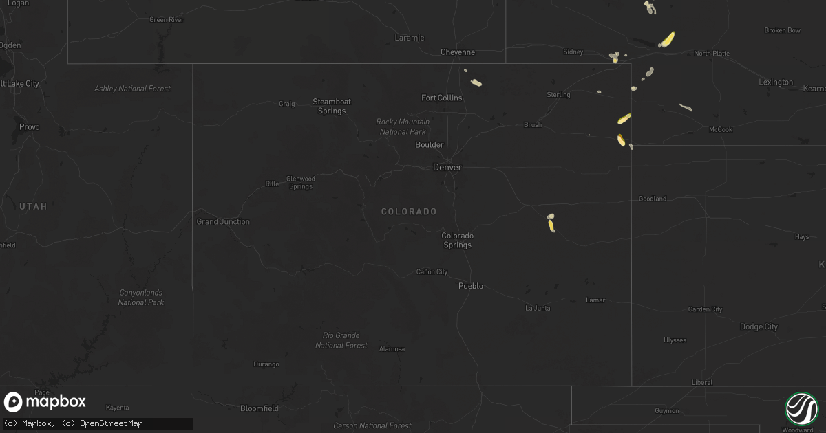 Hail map in Colorado on June 11, 2025