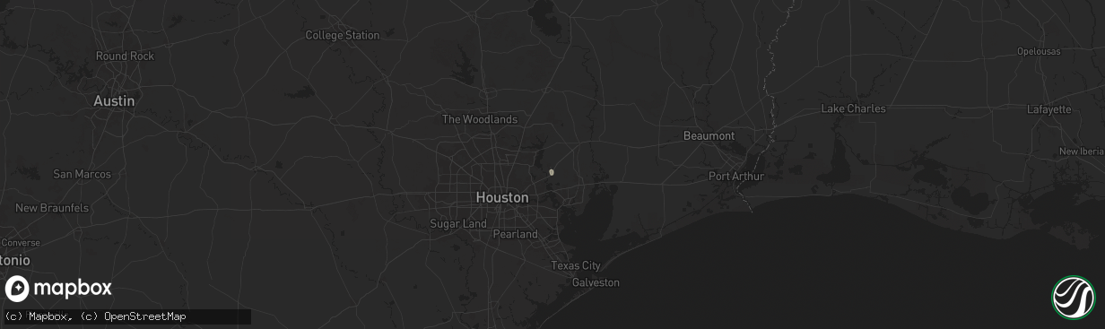 Hail map in Crosby, TX on June 11, 2025