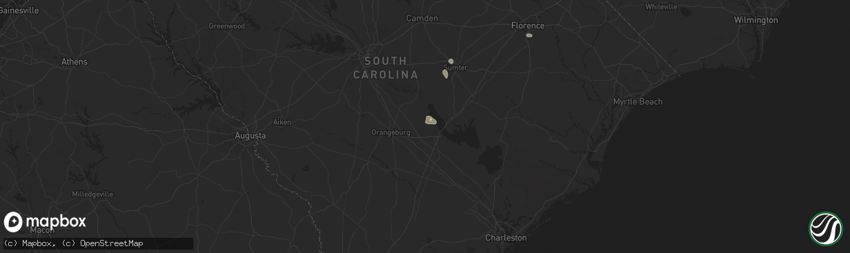 Hail map in Elloree, SC on June 11, 2025