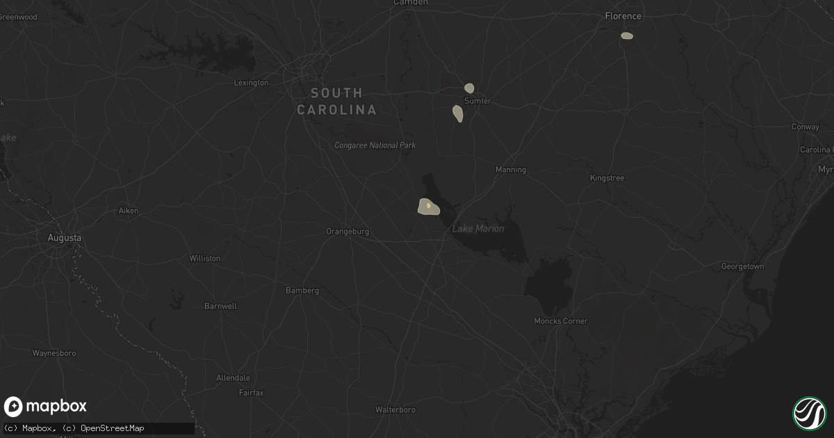 Hail map in Elloree, SC on June 11, 2025