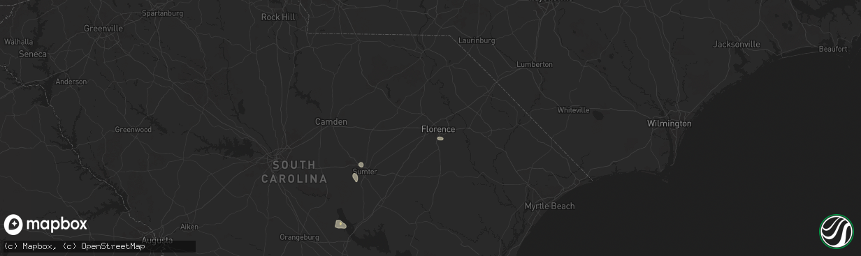 Hail map in Florence, SC on June 11, 2025