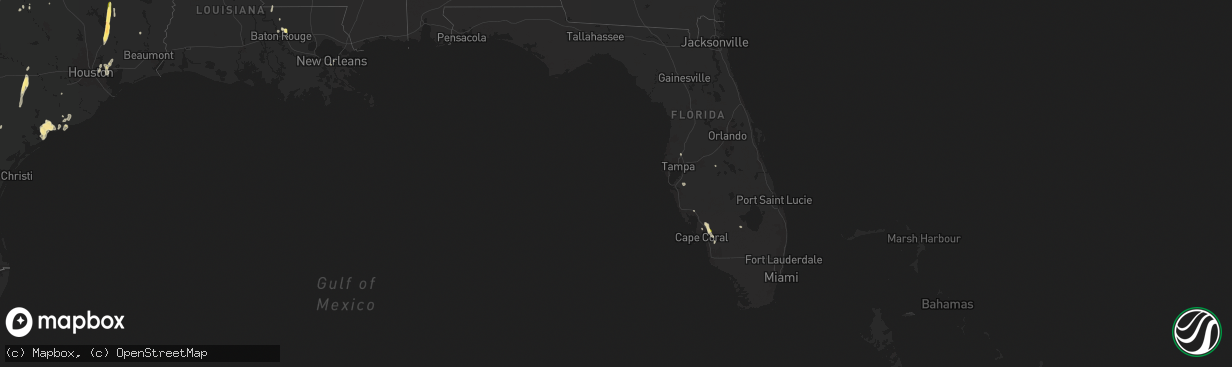 Hail map in Florida on June 11, 2025