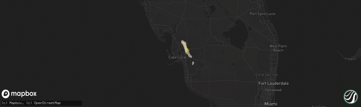 Hail map in Fort Myers, FL on June 11, 2025