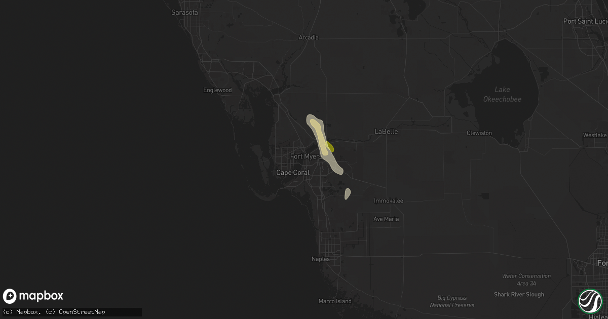 Hail map in Fort Myers, FL on June 11, 2025