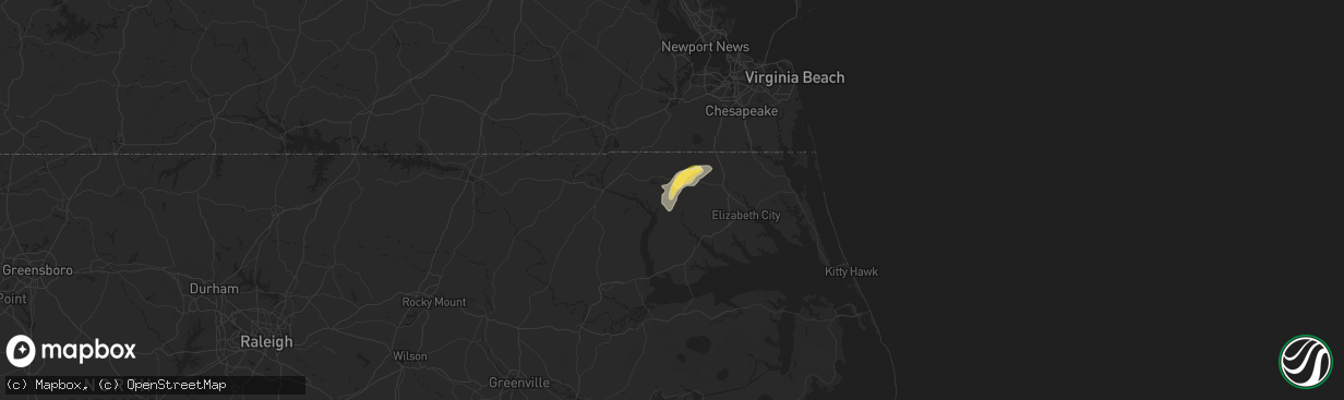 Hail map in Hobbsville, NC on June 11, 2025
