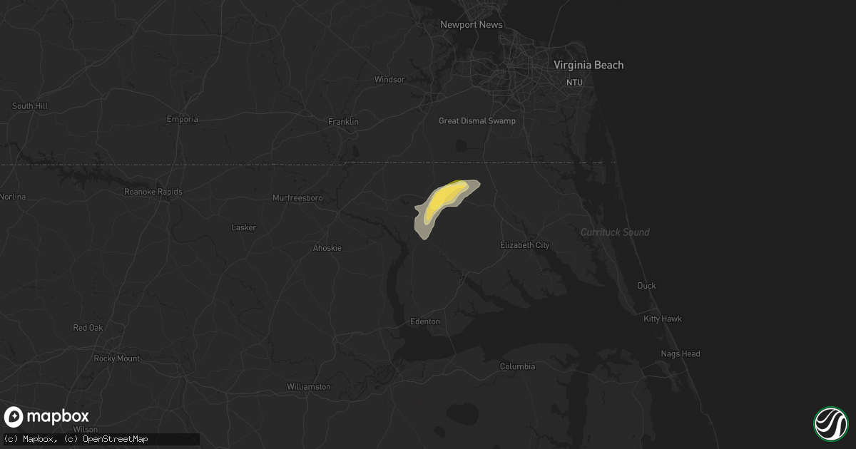 Hail map in Hobbsville, NC on June 11, 2025