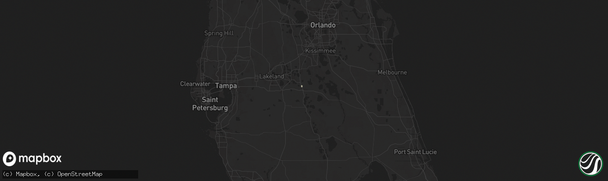 Hail map in Lake Wales, FL on June 11, 2025