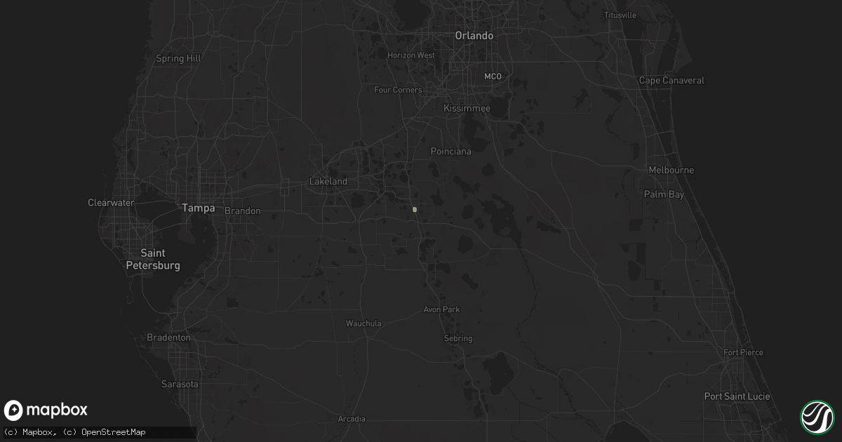 Hail map in Lake Wales, FL on June 11, 2025