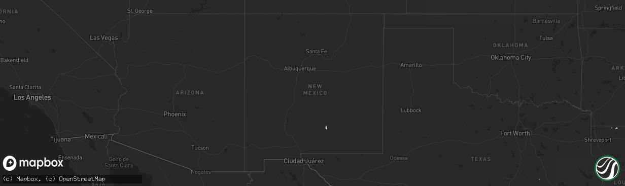 Hail map in New Mexico on June 11, 2025