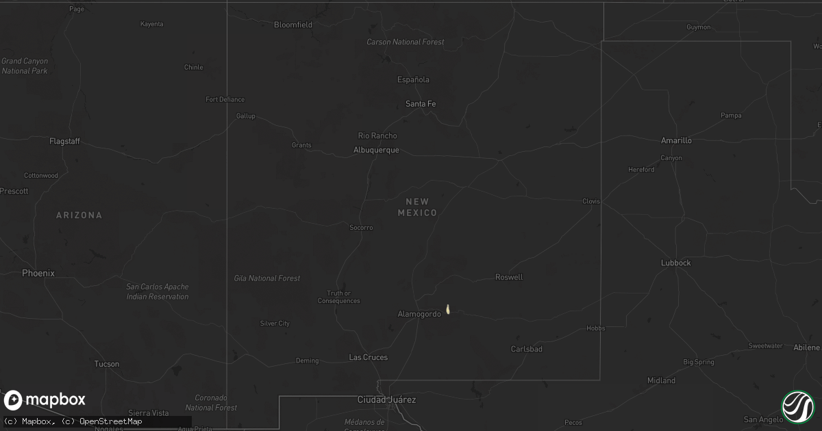 Hail map in New Mexico on June 11, 2025