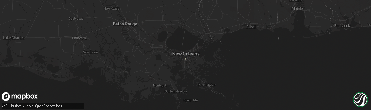 Hail map in New Orleans, LA on June 11, 2025