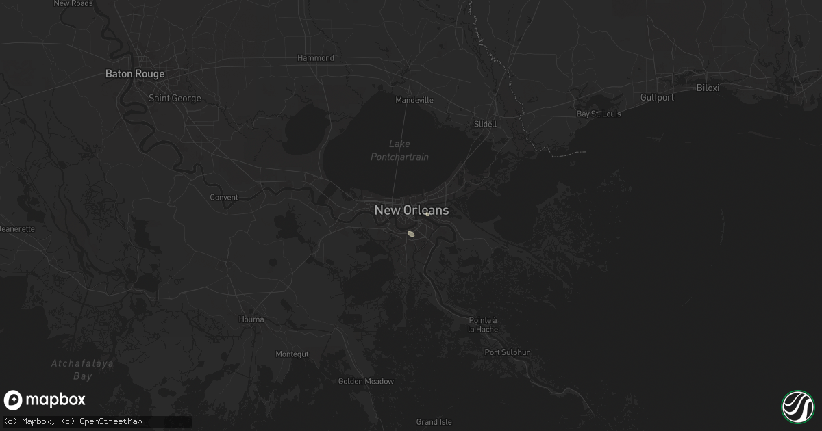 Hail map in New Orleans, LA on June 11, 2025