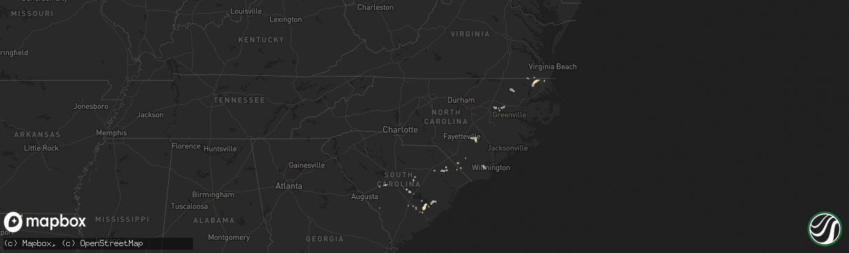 Hail map in North Carolina on June 11, 2025