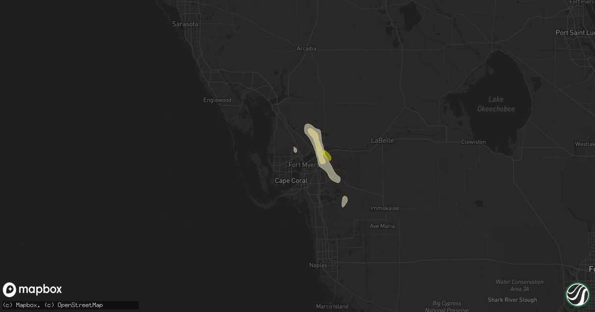 Hail map in North Fort Myers, FL on June 11, 2025
