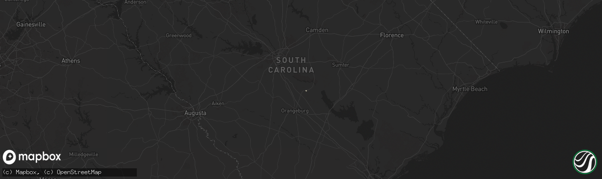 Hail map in Saint Matthews, SC on June 11, 2025