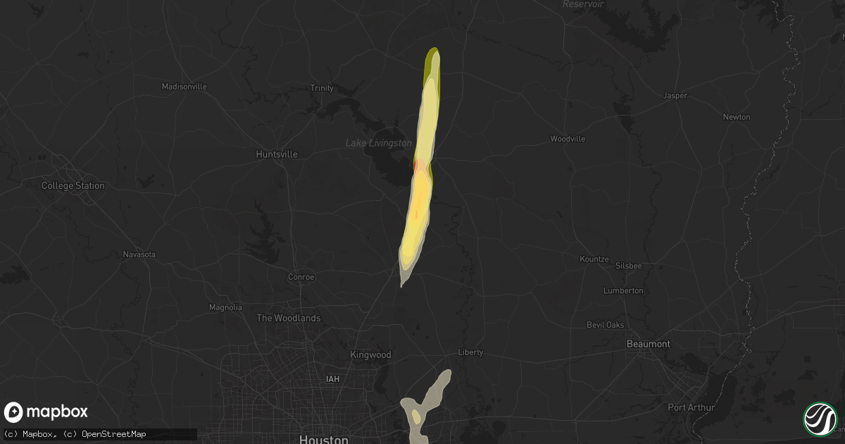 Hail map in Shepherd, TX on June 11, 2025
