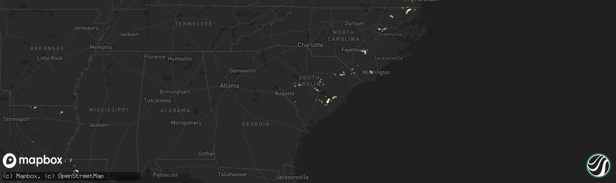 Hail map in South Carolina on June 11, 2025