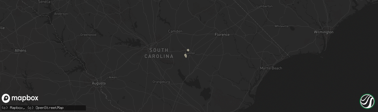 Hail map in Sumter, SC on June 11, 2025