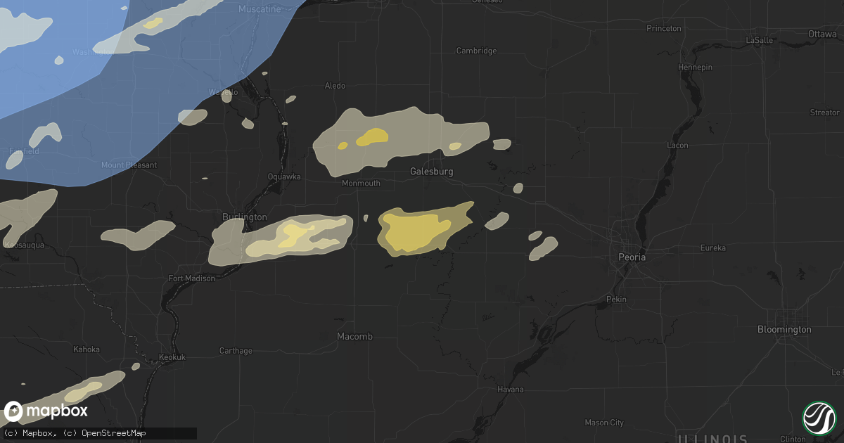Hail map in Abingdon, IL on June 11, 2026