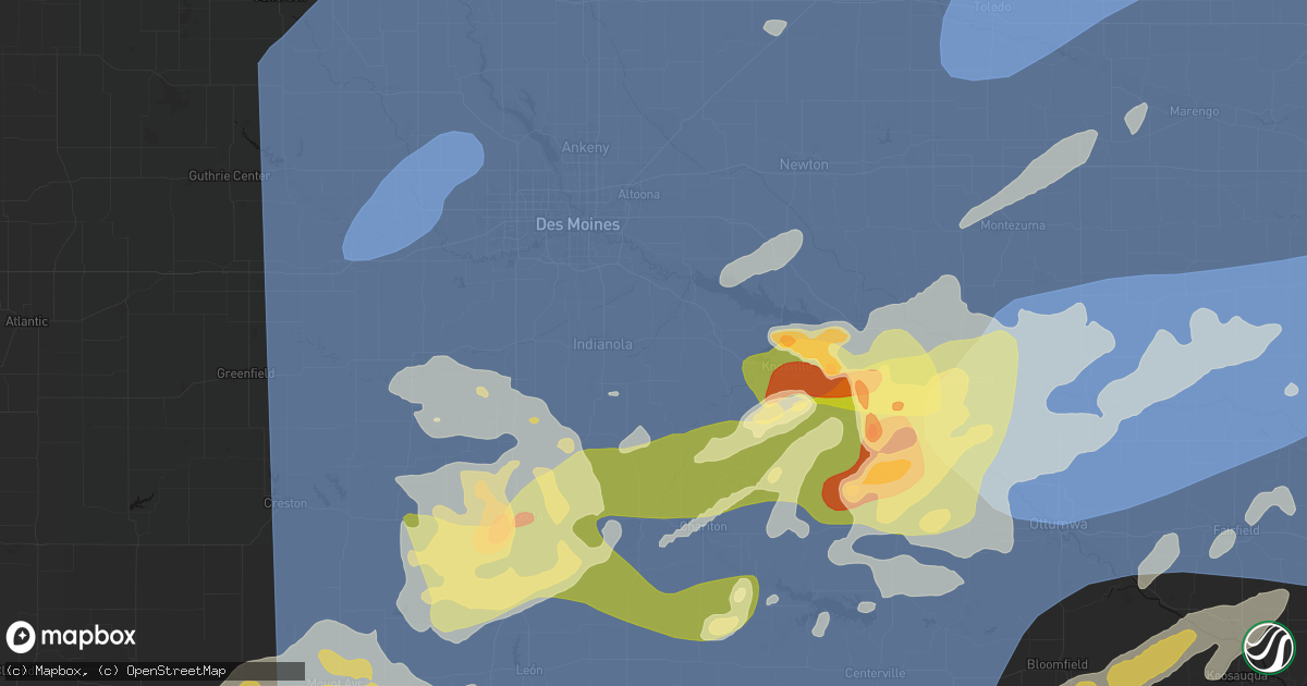 Hail map in Ackworth, IA on June 11, 2026