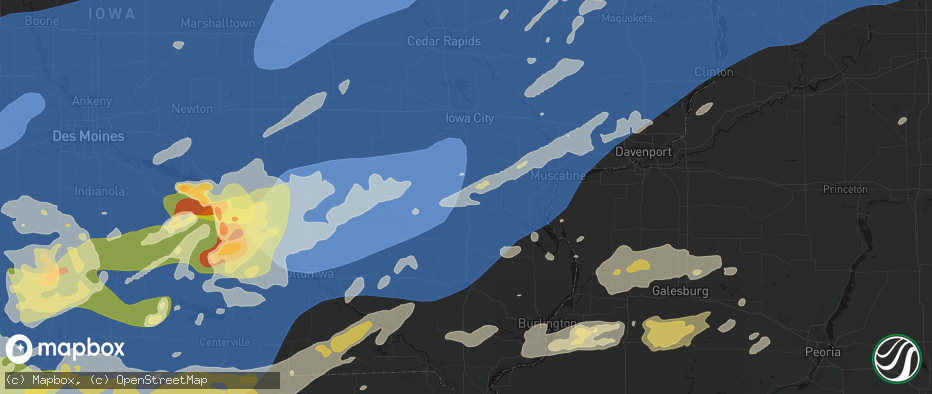 Hail map in Ainsworth, IA on June 11, 2026