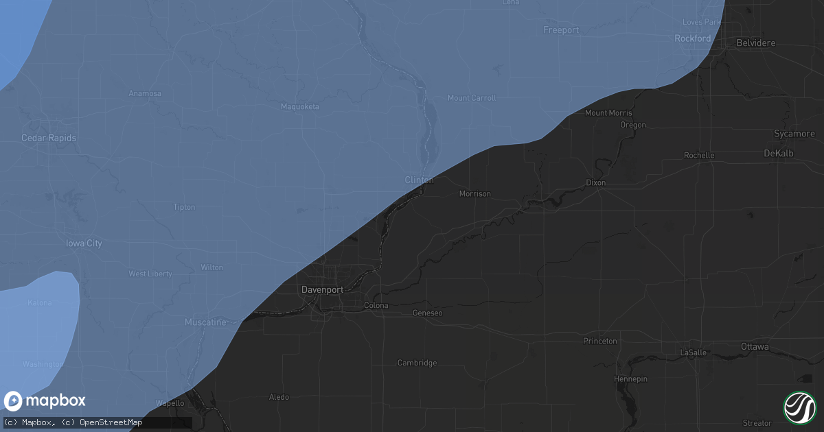 Hail map in Albany, IL on June 11, 2026