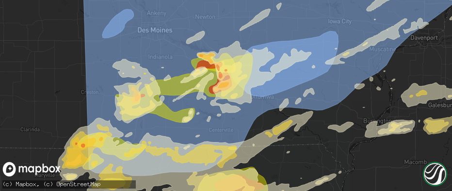 Hail map in Albia, IA on June 11, 2026