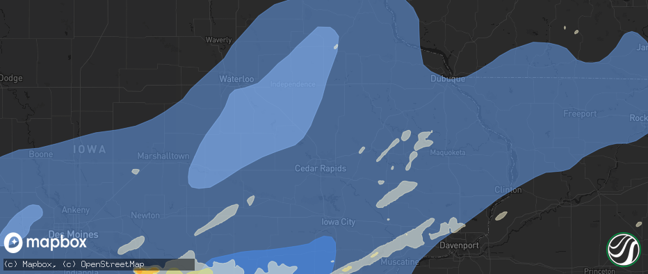 Hail map in Alburnett, IA on June 11, 2026