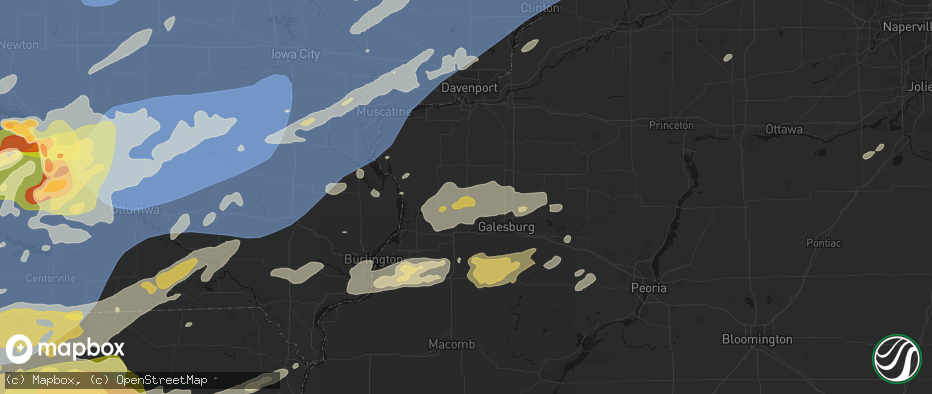 Hail map in Alexis, IL on June 11, 2026