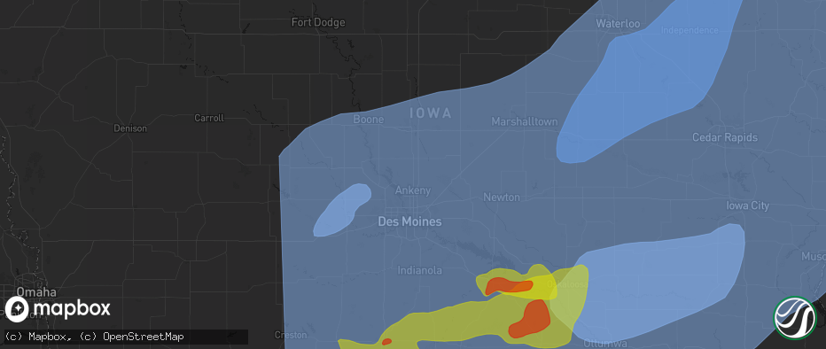 Hail map in Alleman, IA on June 11, 2026