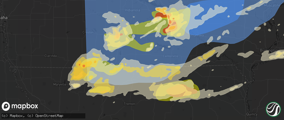 Hail map in Allerton, IA on June 11, 2026