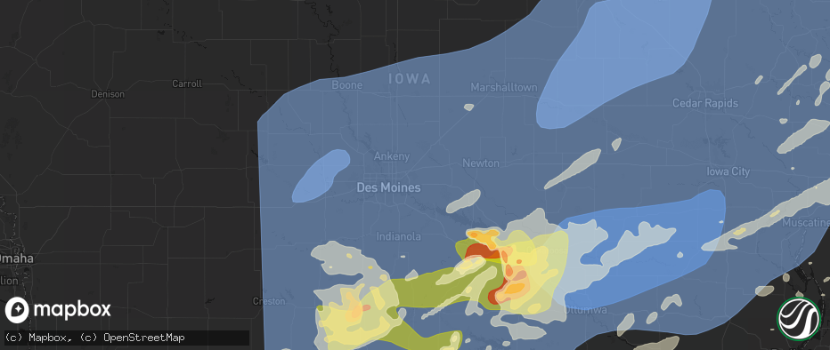 Hail map in Altoona, IA on June 11, 2026