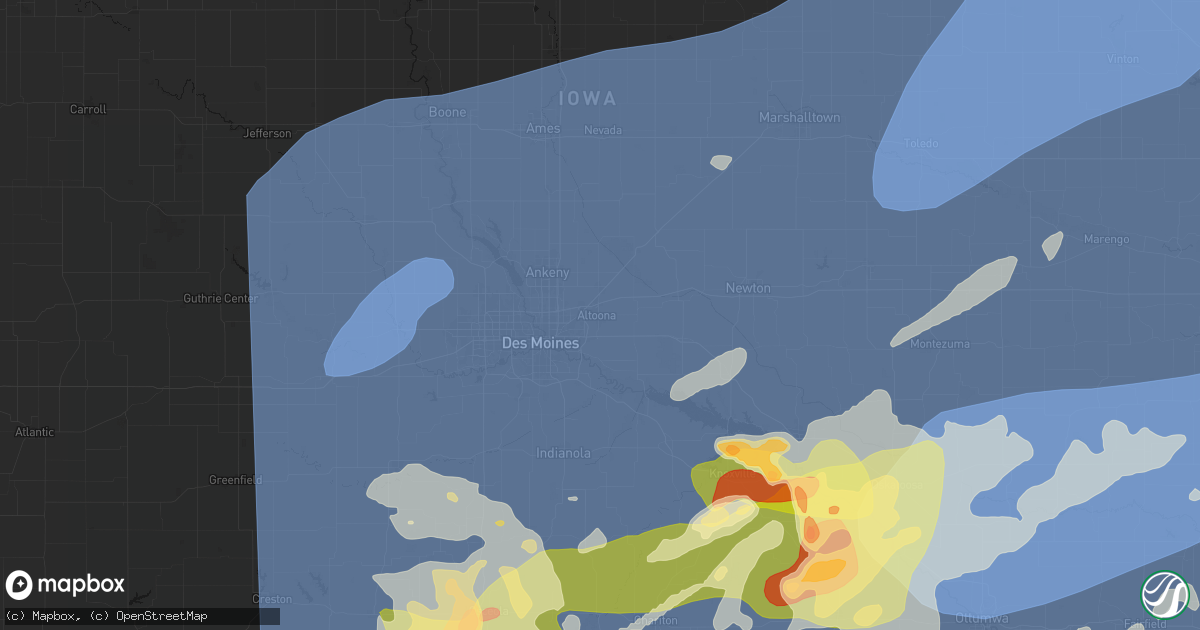 Hail map in Altoona, IA on June 11, 2026