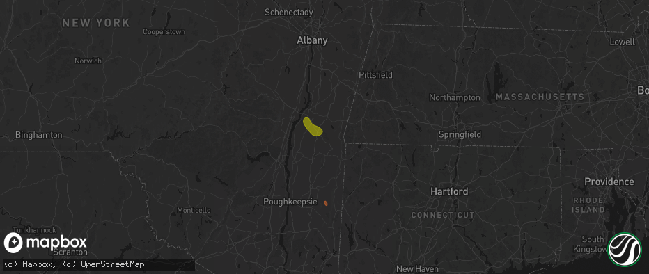 Hail map in Ancram, NY on June 11, 2026