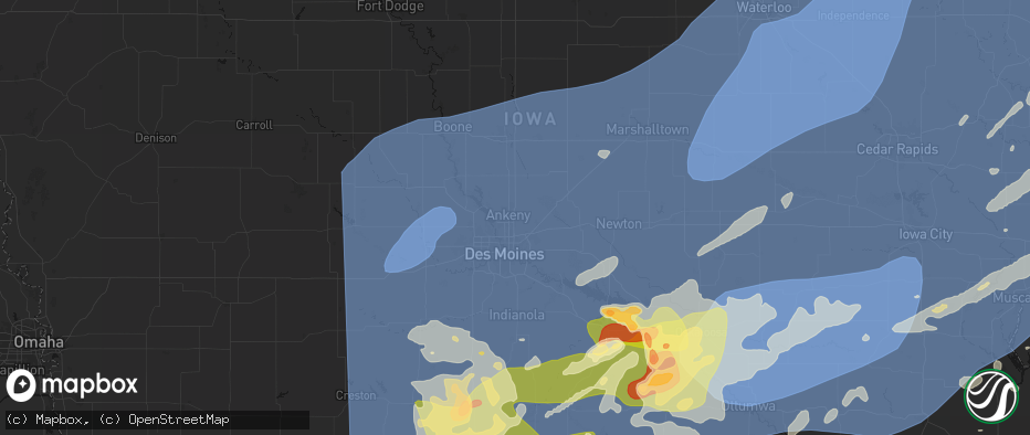 Hail map in Ankeny, IA on June 11, 2026