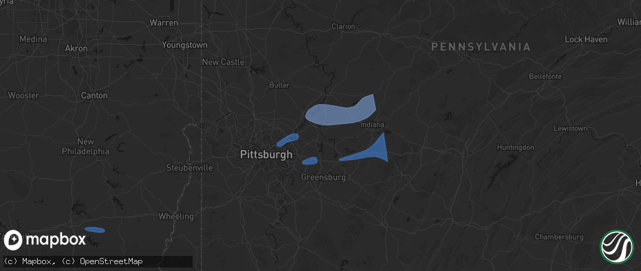 Hail map in Apollo, PA on June 11, 2026
