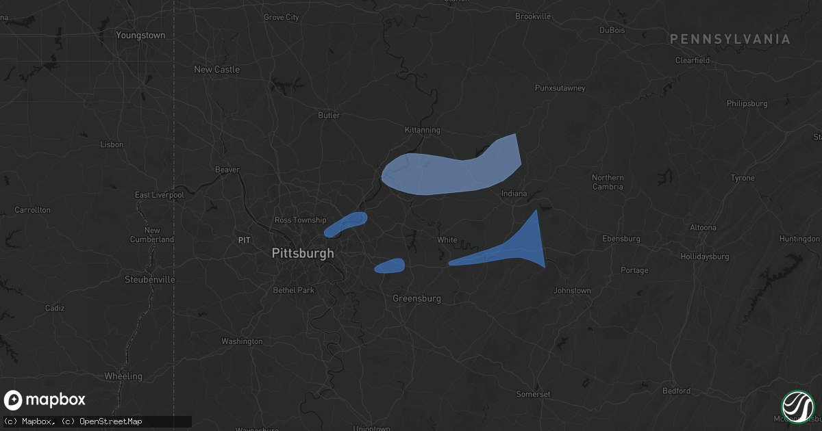 Hail map in Apollo, PA on June 11, 2026