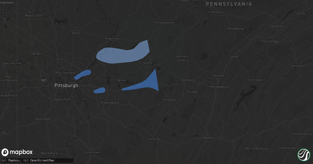 Hail map in Armagh, PA on June 11, 2026