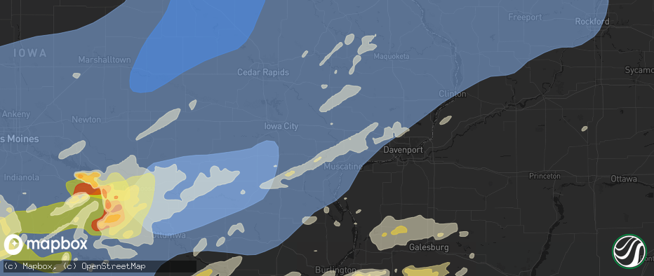 Hail map in Atalissa, IA on June 11, 2026
