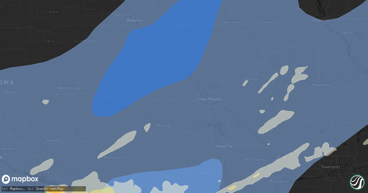 Hail map in Atkins, IA on June 11, 2026