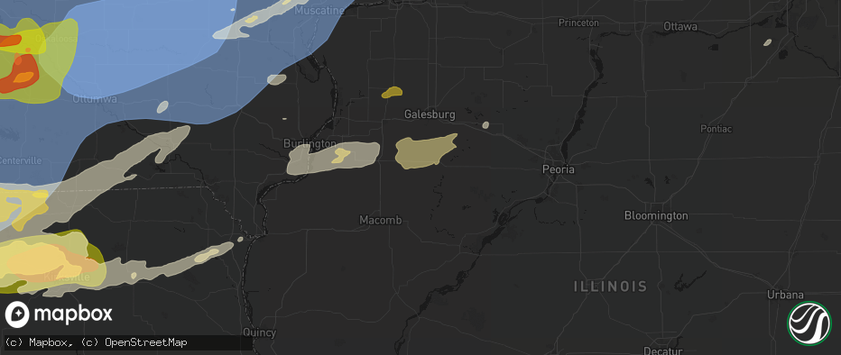 Hail map in Avon, IL on June 11, 2026