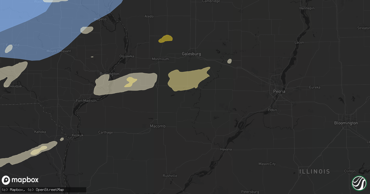 Hail map in Avon, IL on June 11, 2026