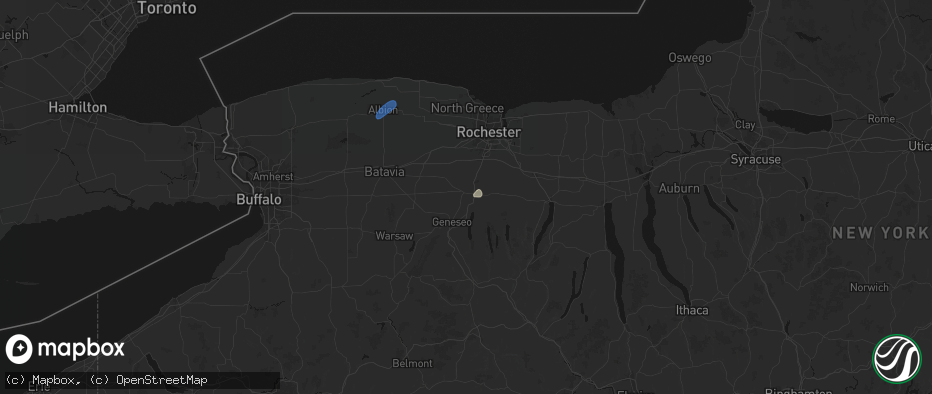 Hail map in Avon, NY on June 11, 2026