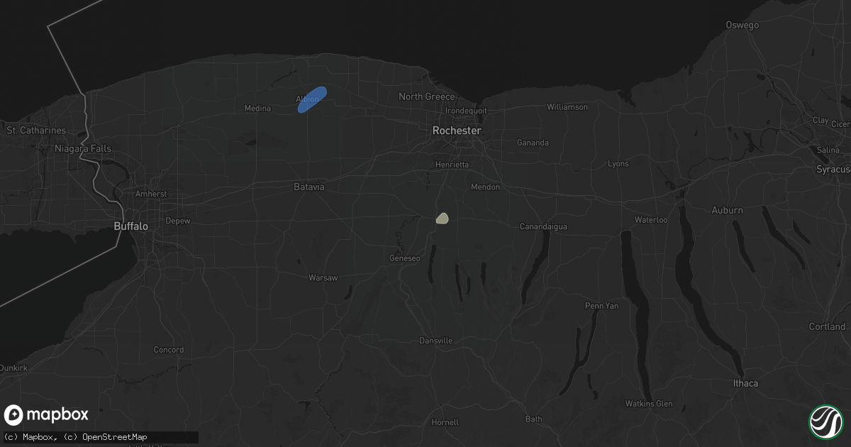 Hail map in Avon, NY on June 11, 2026