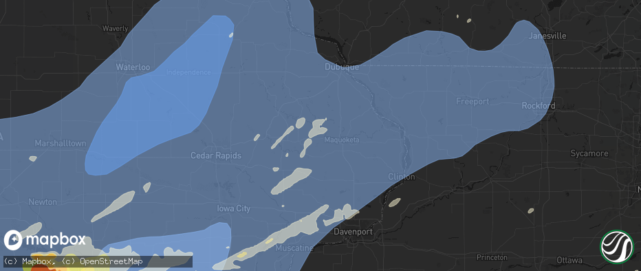 Hail map in Baldwin, IA on June 11, 2026