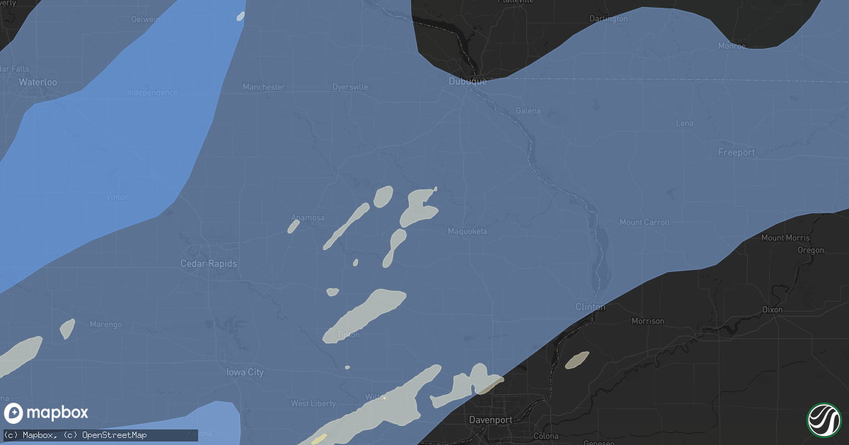 Hail map in Baldwin, IA on June 11, 2026
